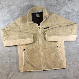Vintage Patagonia Synchilla Sherpa Fleece Jacket | Cream | Medium
